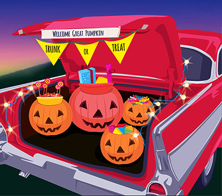 Trunk or Treat decorative graphic