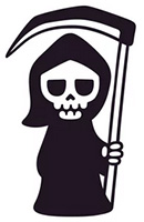 Grim Reaper cartoon art